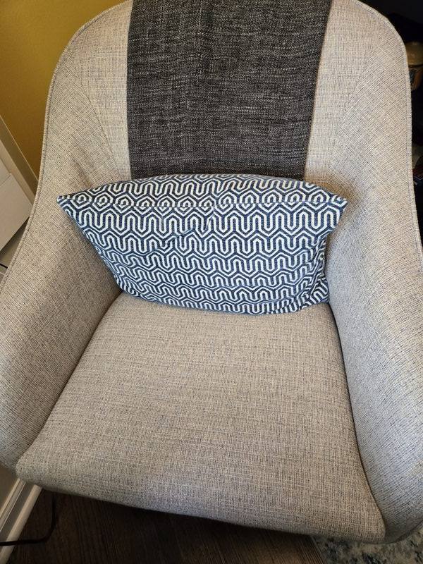 Cleaned light gray upholstered accent chair